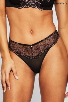 Ann Summers Black Contrast Sexy Lace Planet Thong (809779) | 55 zł
