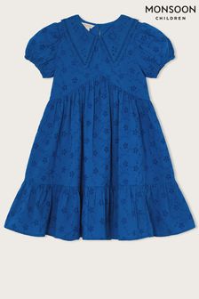 Robe Monsoon Bleu broderie à col en pointe (809786) | €22 - €25