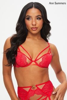 Ann Summers Red Lovers Lace Non Padded Plunge Bra (809885) | LEI 119