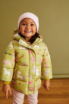 Yellow Printed Character Shower Resistant Padded Coat (3mths-7yrs) (809934) | $44 - $51