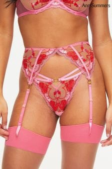 Ann Summers Pink Heart Bouquet Suspender Belt