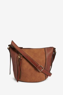 Zip Detail Across-Body Bag