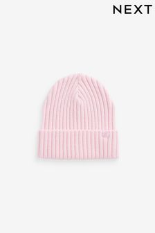 Light Pink Rib Beanie Hat (1-16yrs) (810395) | 2,080 Ft - 4,160 Ft