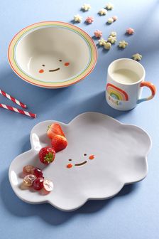 Rainbow Children's 3 Piece Ceramic Dinner Set