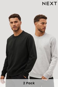 Black Crew Sweatshirts 2 Pack (810769) | OMR21