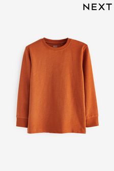 Rust Orange Long Sleeve Cosy T-Shirt (3-16yrs) (811173) | OMR1 - OMR2