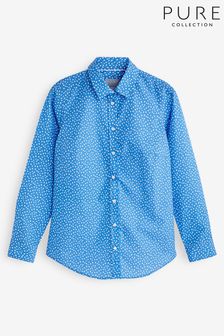 Pure Collection Blue Cotton Shirt (811255) | $220