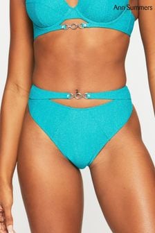 Ann Summers Blue Bali Bliss High-Waisted Bikini Bottoms