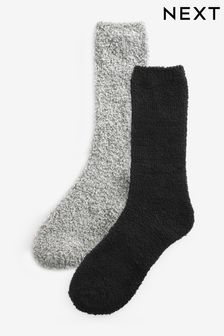 Black Grey 2 Pack Cosy Bed Socks (812504) | 13 €