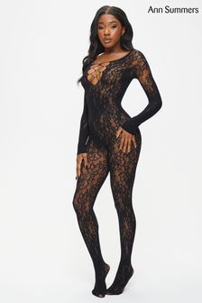 Ann Summers Sensation Lace Black Body Stocking (812559) | KRW42,700