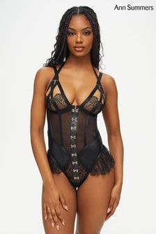 Ann Summers Black Exuberant Lace and Mesh Bodysuit (812566) | $62