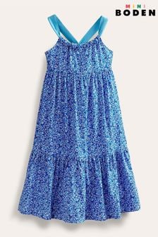 Blau - Boden Gestuftes Jerseykleid mit Print (813023) | 20 € - 23 €