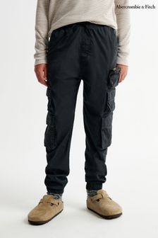 Abercrombie & Fitch Black Cargo Joggers