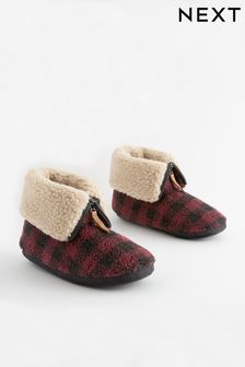 Red Printed Zip Slipper Boots (814495) | €12.50