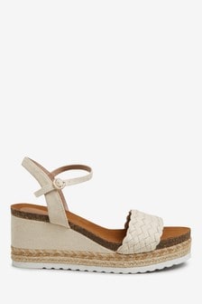 cream wedge sandals