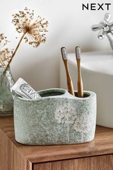Green Sage Floral Toothbrush Tidy (814732) | $26