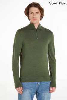 Calvin Klein свитер из мериносовой шерсти с короткой молнией (815057) | €88