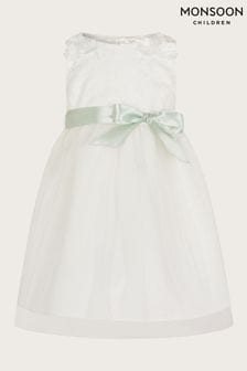 Monsoon Natural Baby Freya Lace Bridesmaid Dress (815267) | SGD 87 - SGD 97