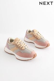 Różowy/szary - Lace-up Chunky Trainers (815463) | 155 zł - 195 zł