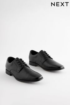 Black Slim Square Derby Shoes (815468) | €48