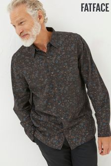 FatFace Grey Painted Floral Print Shirt (815772) | 257 QAR