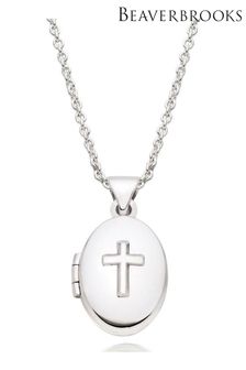 Beaverbrooks Children's Mini B Silver Cross Locket (816168) | 117 €