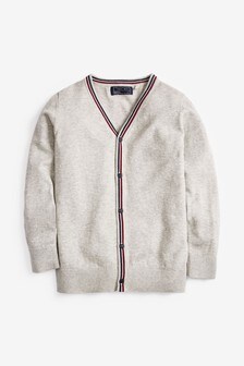 Tipped Button Through Cardigan (3-16yrs)