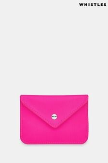 Whistles Pink Nylon Card Holder (817661) | SGD 56