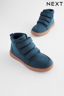 Navy Blue Standard Fit (F) Touch Fastening WARM LINED Boots (818622) | KRW57,600 - KRW72,600