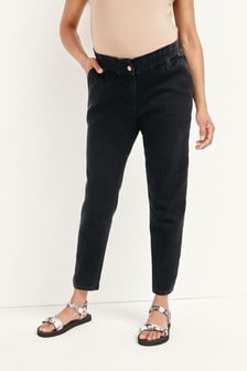 černá džínovina - Těhotenské džíny s gumou (818820) | 890 Kč