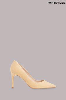 Whistles Corie Suede Heeled Nude Shoes