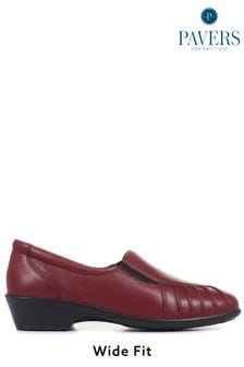 Бордовый - Женские кожаные Обувь Для широкой стопы Pavers (819343) | €29