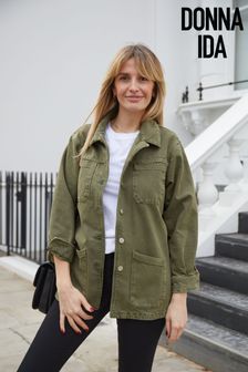 Donna Ida Special Agent Venter Mittellange Jacke in Relaxed Fit, Khaki (819388) | 304 €