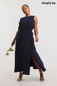 Simply Be Blue Cowl Back Bridesmaid Maxi Dress (819508) | €30
