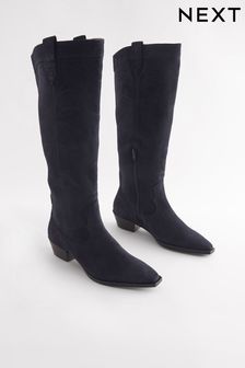 Navy Forever Comfort® Stitched Detail Western Boots (819567) | 134 €