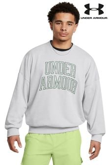 Under Armour Grey Icon HWT Terry Crew Sweat Top (820291) | $129