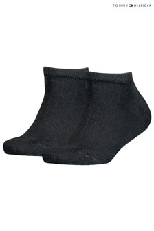 Tommy Hilfiger Black Unisex Trainer Socks 2 Pack (820702) | CA$22