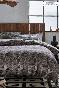 French Connection Black Onyx Reversible Duvet Cover and Pillowcase Set (820954) | €74 - €122