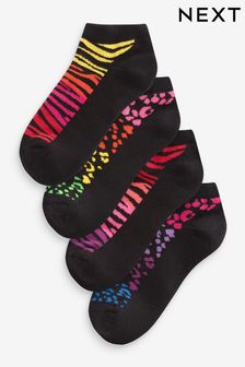 Rainbow Animal Cushion Sole Trainer Socks 4 Pack (821879) | $20