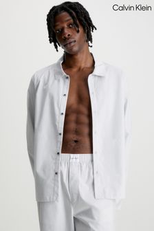 Calvin Klein Schlafhemd aus reiner Baumwolle mit Knopfleiste, Grau (822842) | 47 €