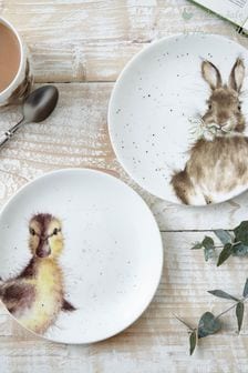 Royal Worcester Wrendale Bunny & Duckling Coupe Plates (823082) | €26