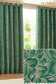 Wylder Nature Emerald Grantley Jacquard Eyelet Curtains (823333) | €79 - €198