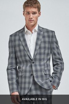 Light Grey Slim Fit Check Suit: Jacket (823723) | ₪ 186