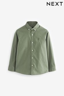 Khaki Green Long Sleeve Oxford Shirt (3-16yrs) (824040) | 392 UAH - 588 UAH