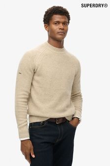 Superdry White Chunky Knit Crew Neck Jumpers Next Luxembourg
