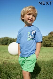 Blue/Green T-Shirt And Shorts Set (3mths-7yrs) (825722) | 54 QAR - 74 QAR