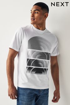 White Shapes Print T-Shirts (825791) | KRW31,000
