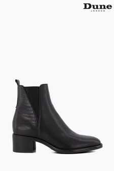 Dune London Black Pouring V Cut Elastic Heeled Boots (825963) | €199