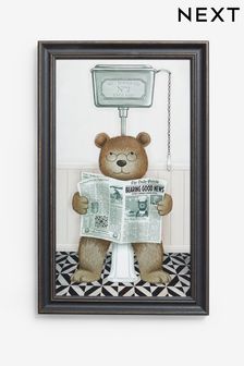 Bertie Bear On The Loo Framed Wall Art (826430) | NT$870