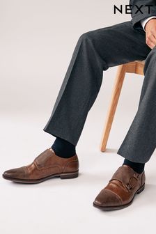 Monk strap tan shoes online